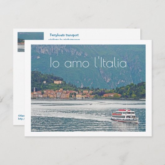 はがき/イタリアンレイクディストリクトシーン/イタリア大好き ポストカード (正面/裏面)