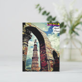 はがき(*インド🇮🇳クタブミナール) ポストカード (スタンド正面)