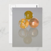 はがき – オレンジ色のビー玉 (正面/裏面)