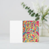 はがき、カラフル抽象デザイン ポストカード (スタンド正面)