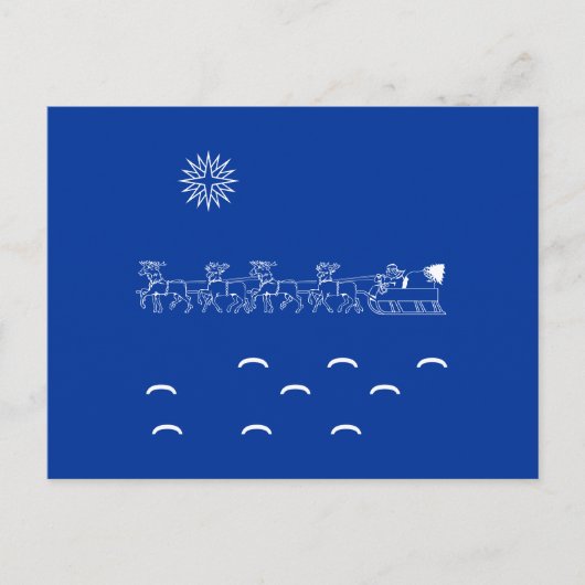 はがき – サンタのそり乗り シーズンポストカード (正面)