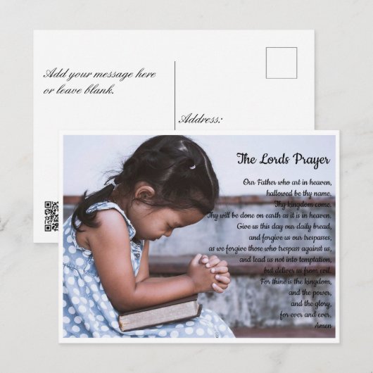 はがき – ザ・ローズズ祈りの言葉 (正面/裏面)