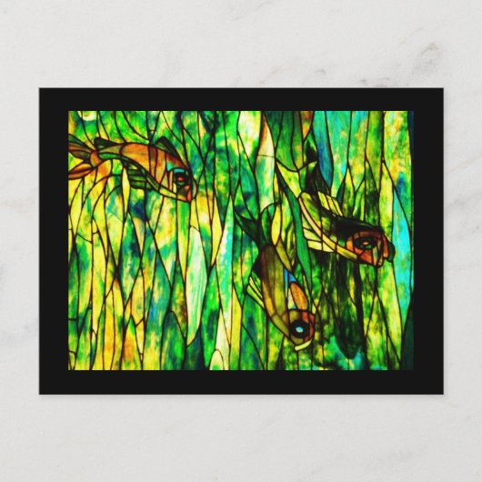 はがき – ステンドグラス – ティファニー13 (正面)