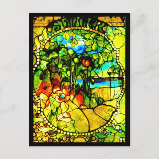 はがき – ステンドグラス – ティファニー3 (正面)