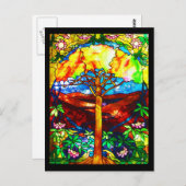 はがき – ステンドグラス – ティファニー5 (正面/裏面)