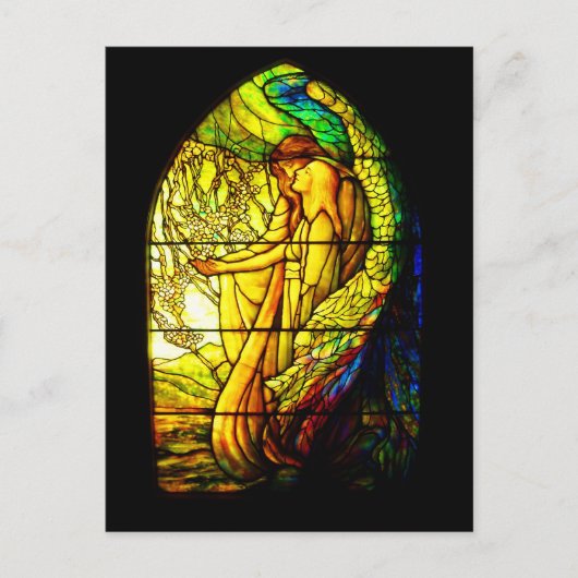 はがき – ステンドグラス – ティファニー7 (正面)