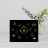 はがき – スパーケリングホリデーオーナメント 箔シーズンポストカード (立ち正面)