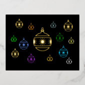 はがき – スパーケリングホリデーオーナメント 箔シーズンポストカード (正面)