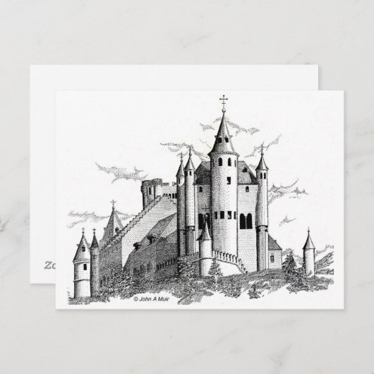 はがき – スペインの城 (正面/裏面)