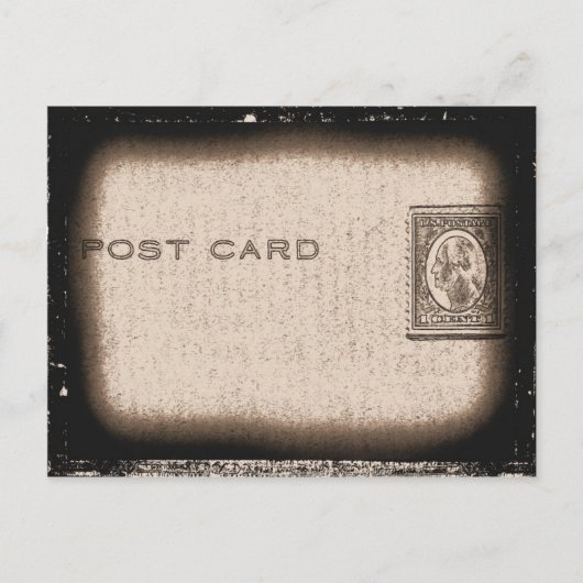 「はがき」（セピア） ポストカード (正面)