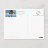 はがき、タークス&カイコス諸島/ヤシの木、桟橋、 ポストカード (裏面)