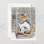 はがき：ネコ用航空 ポストカード (正面/裏面)