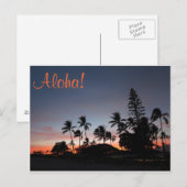 はがき – ハワイアン夕日 (正面/裏面)