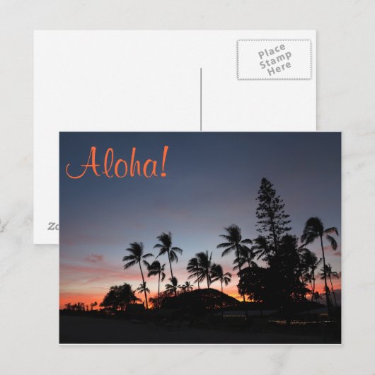 はがき – ハワイアン夕日 (正面/裏面)
