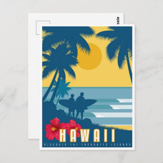 はがき – ハワイ旅行 (正面/裏面)