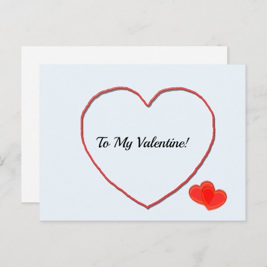 はがき – バレンタインハート図形へ シーズンポストカード (正面/裏面)