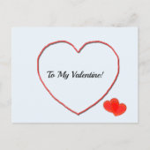 はがき – バレンタインハート図形へ シーズンポストカード (正面)