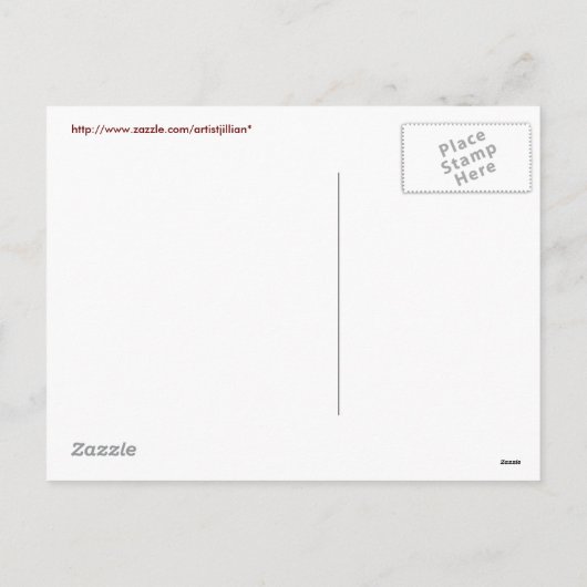 はがき – バレンタインピエロハートハーレクイン シーズンポストカード (裏面)