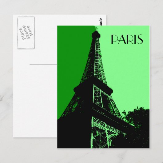 はがき – パリ (正面/裏面)