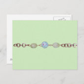 はがき – ビーズと銅チェーン (正面/裏面)