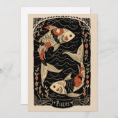 はがき – ピッセスシナ〔占星術の〕十二宮図アート シーズンカード (正面/裏面)