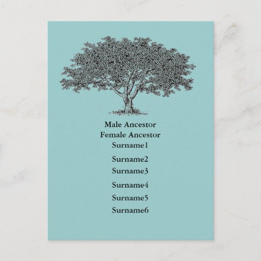 はがき – ファミリーツリーリスト 案内ポストカード (正面)