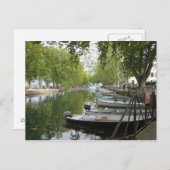 はがき：フランス、Canal、Lake Annecy ポストカード (正面/裏面)
