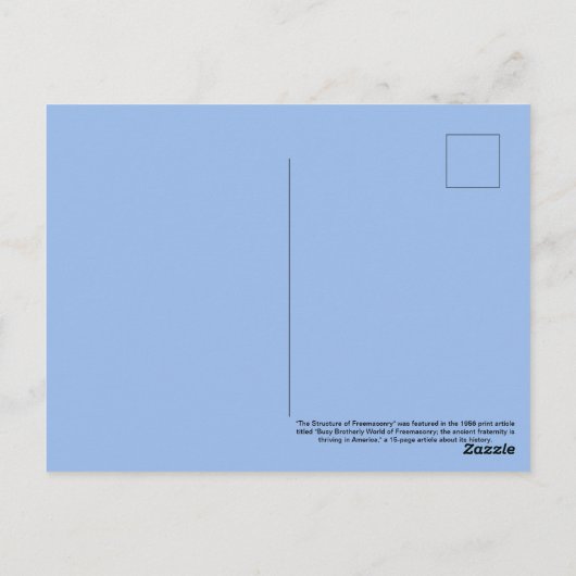 はがき – フリーメーソンの構造 (裏面)