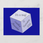 はがき – ベビーブロックの誕生発表 案内ポストカード (正面)