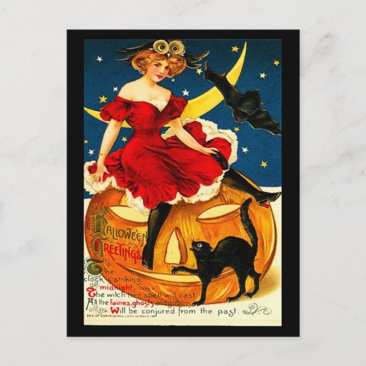 はがき – ホリデーアート – ヴィンテージハロウィーン1 シーズンポストカード (正面)