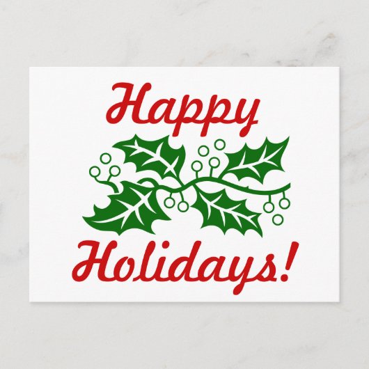 はがき – ホリー挨拶 シーズンポストカード (正面)