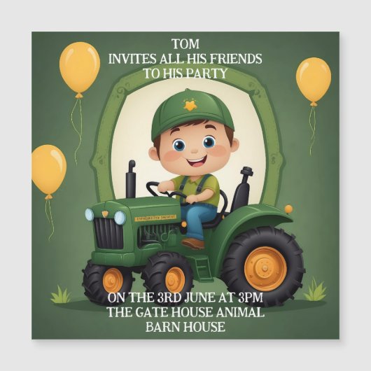 はがき マグネット招待状 (正面)