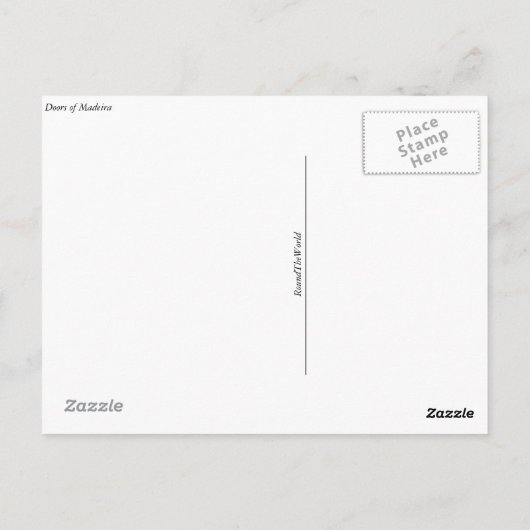 はがき – マデイラの扉 (裏面)