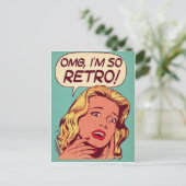 はがき、レトロ、女性 ポストカード (スタンド正面)