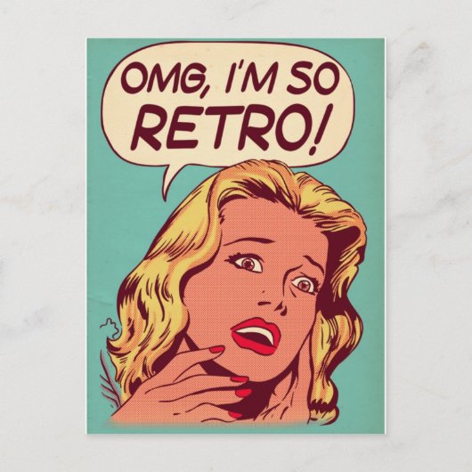 はがき、レトロ、女性 ポストカード (正面)