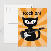 はがき - ロックオン！ギター・ロッカー黒猫 (正面/裏面)