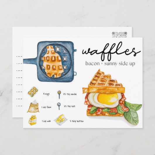 はがき – ワッフル (正面/裏面)