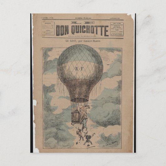 はがき – ヴィンテージアート – 熱気球23 (正面)