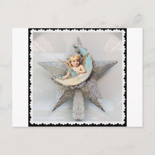 はがき：ヴィンテージエンジェルツリートッパー ポストカード (正面)