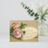 はがき：ヴィンテージバラの幸せ ポストカード (スタンド正面)