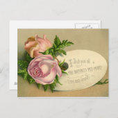 はがき：ヴィンテージバラの幸せ ポストカード (正面/裏面)