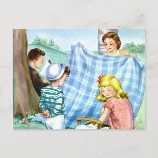 はがき – ヴィンテージファミリーピクニック (正面)