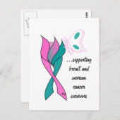 はがき – 乳がんと卵巣がんの生存者 (正面/裏面)