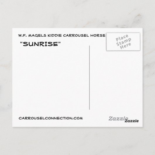はがき – 回転木馬ホース – サンライズ (裏面)