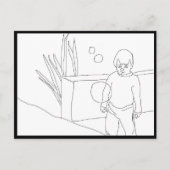 はがき – 子とバブル (正面)