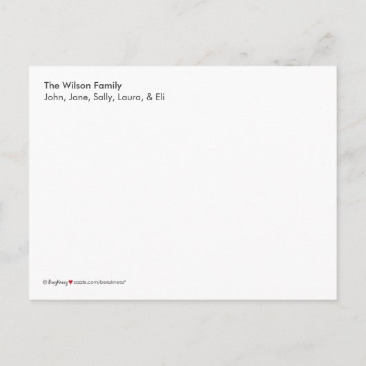 はがき：引っ越しました!クラシック 案内ポストカード (裏面)