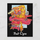 はがき – 悪鬼 – 黒地 (正面)