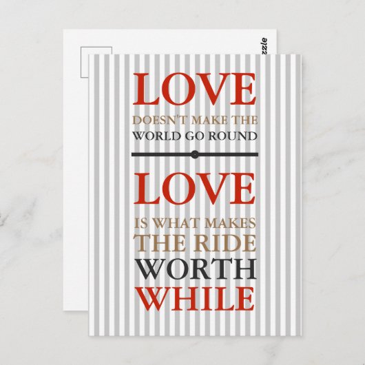 はがき – 愛とは… (正面/裏面)