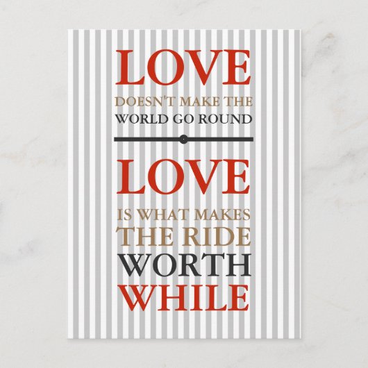 はがき – 愛とは… (正面)