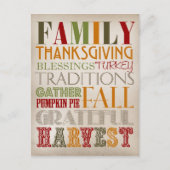 はがき – 感謝祭 (正面)